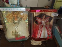 2 Vintage Barbie 1997 & 1992 Happy Holidays