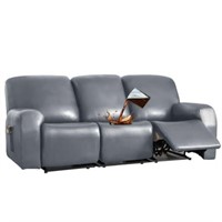 Sofa/3-seater  8-Pieces PU Leather Recliner Sofa C
