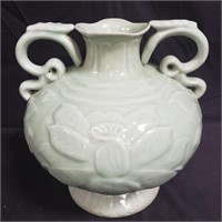 Porcelain vase with celadon glaze