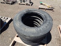 4 Trailer tires; size: 215/75R17.5