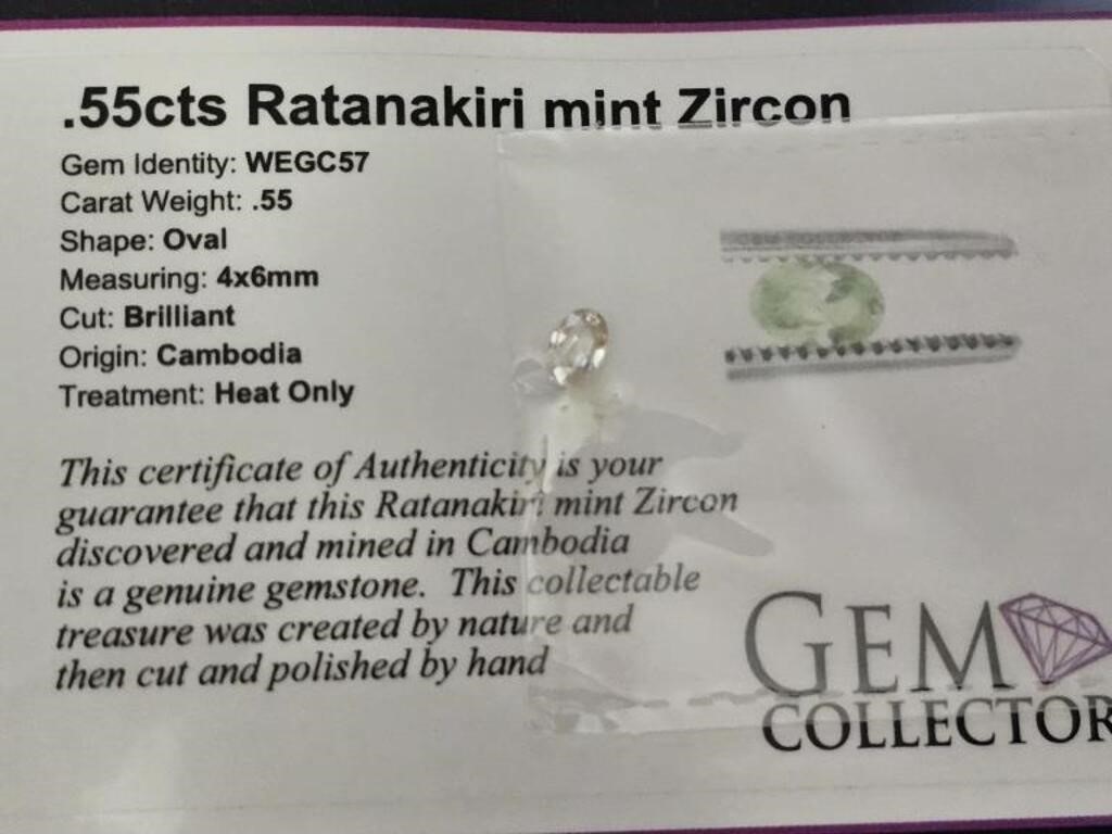 .55cts Ratanakiri Mint Zircon
