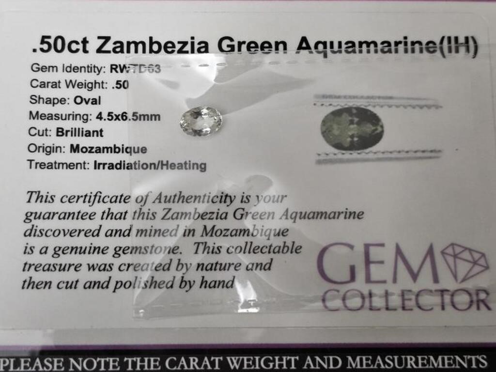 .50ct Zambezia Green Aquamarine