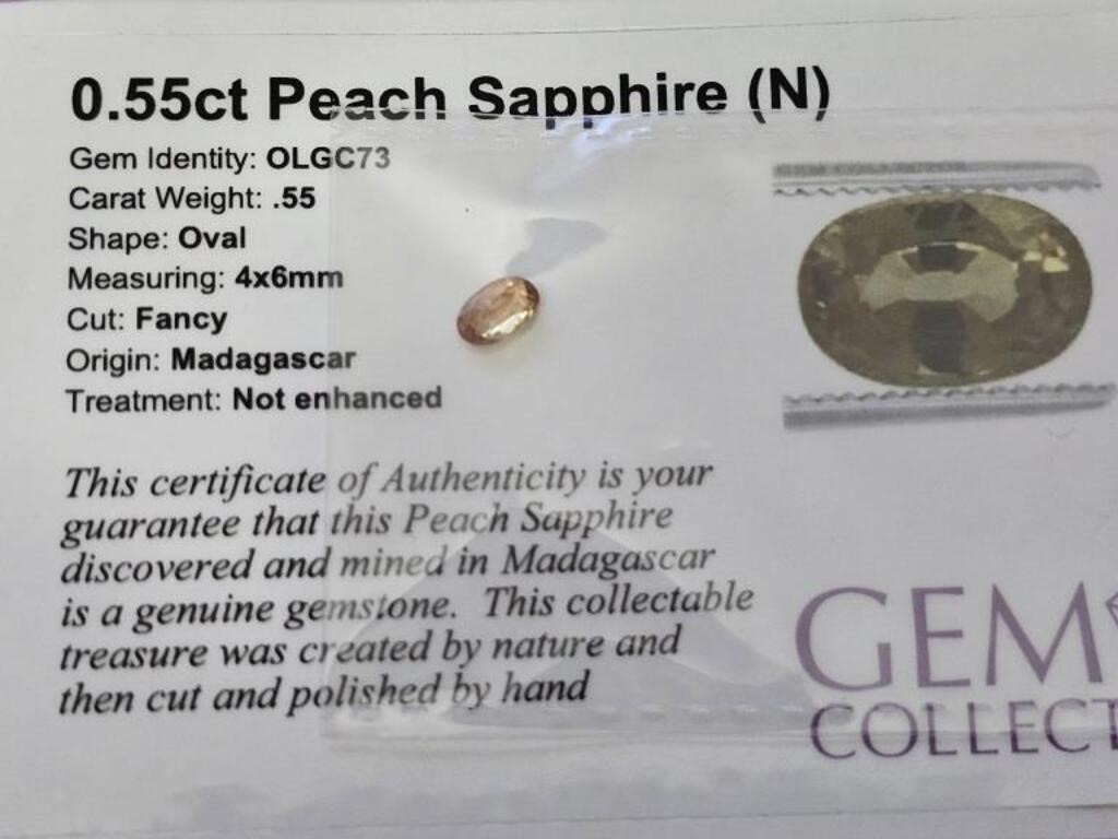 .55ct Peach Sapphire