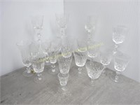 20 Cross & Olive Crystal Stemware Pieces