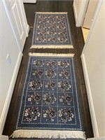 2 floral area rugs