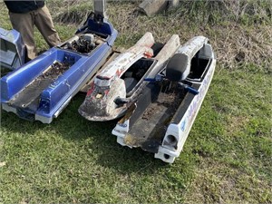 3 old kawasaki stand up jet skis for parts