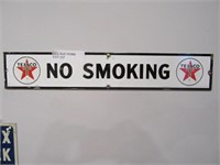 PORCELAIN TEXACO NO SMOKING SIGN P&M