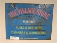 THE VILLAGE STORE IMPERIAL LIGHTER FLUID SIGN