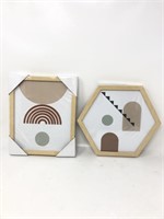 New Simplistic Wall Decor 2pc (9-9.5 inches tall)