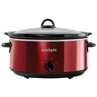 7-Quart Red Stainless Steel Manual Slow Cooker