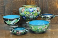 Cloisonne Enameled Brass Grouping