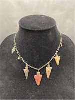 Sterling Necklace with Arrow Heads