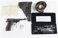 WALTHER PISTOL, BELT WITH BUCKLE AND CAPTURE