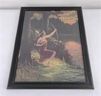 Antique Indian Maiden Print