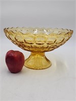 Vtg Yorktown Gold Colonial Footed Bowl Federal