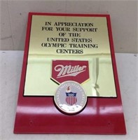 Miller Hign Life Olympic Support Plaque  10 x 14