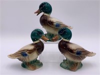 Mid Century Modern Porcelain Duck Figures