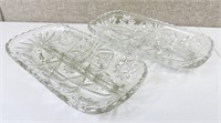 Vintage Garnish Tripod Glass Dishes