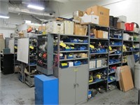 (32) Shelving Units & Approx (10) Cabinets w/