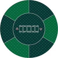 nuveti 47'x 47' Round Poker Mat - green