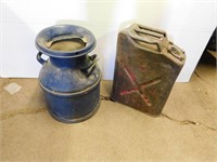 Cream Can & 5 gal jerry can