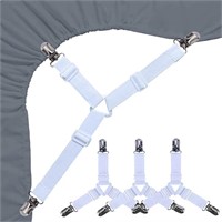 Bed Sheet Holders Straps Fasteners - 4 Pcs Trian