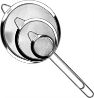 KICHLY Set of 3 Stainless Steel Mesh Strainer Co
