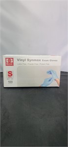 Vinyl Synmax Exam Gloves Size Small (100 Count)