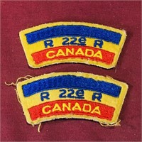 Pair Of Canadian Military Patches (Vintage)
