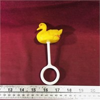 Plastic Duck Baby Rattle (Vintage)