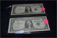 (2) $1 Silver Certificates 1957 & 1935D