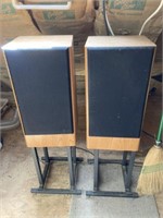 Set of Speakers with Stands