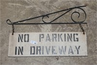 No Parking in Driveway Hanging Sign