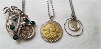Necklaces with coins, Mercury dime1942