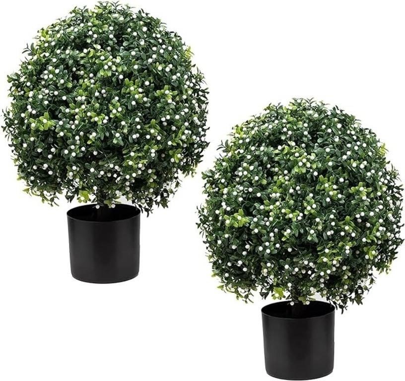 Artificial Boxwood Topiary Ball Tree Outdoor(white