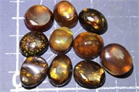 25ct fire agate cabs with excellent fire  (10)