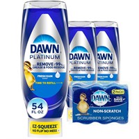 Dawn Platinum Dish Soap  3x18oz+2 Sponges