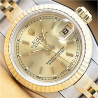 Rolex Ladies Datejust Champagne Dial Watch