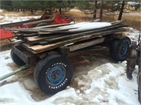 Running Gear Trailer with Lumber on Bed