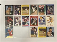 Lot of 16 Dennis Eckersley Baseball Cards
