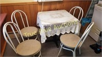 Glass Top Table And 4 Chairs