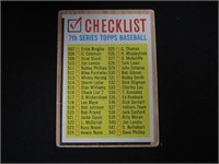 1962 TOPPS #516 7TH SERIES CHECKLIST