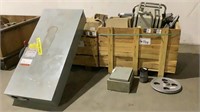 (qty - 2) Crates of Metal and Electrical Parts-