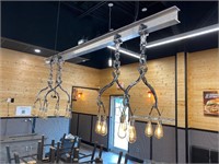 Beautiful Industrial Chrome Chandelier