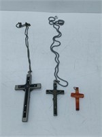 3 vintage crosses