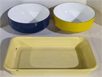 (E) Copco Enamelware Bowl & Baking Pan