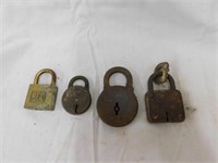 4 Smaller padlocks: S-RFD brass and steel