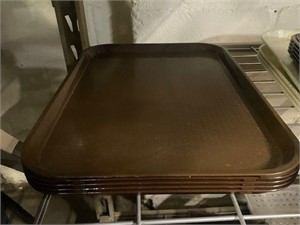 New brown food serving trays lot