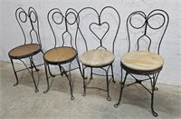 4 ice cream parlor chairs