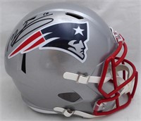 Mac Jones Autographed  Patriots Helmet Beckett BAS